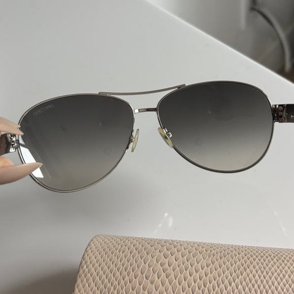 Jimmy Choo Women's Baba/S Palladium/Grey Mirror Silver - Picture 4 of 9